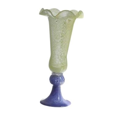 Imagem de IEUDNS Vaso de flores, suporte para flores, escultura, estátua, ornamento de mesa, vaso de flores para aniversário, corredor, peça central, escritório, mesa, Amarelo