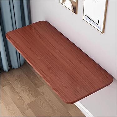Imagem de Mesa De Parede, Mesa De Jantar Com Folha De Gota, Mesa Dobrável De Lavanderia, Mesa Dobrável Montada Na Parede, Mesa De Escritório, Mesa Flutuante Para Laptop, Teak Color, 50 * 20cm