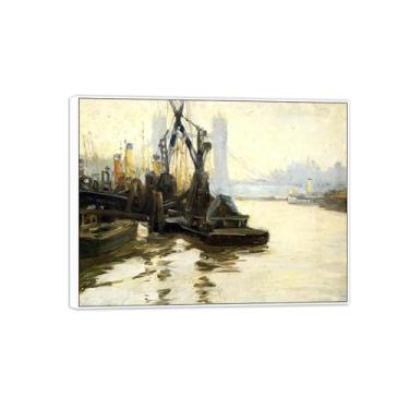 Imagem de MUHJDYC Pintura famosa de arte de parede Jane Peterson, reprodução de pôster de pintura branca para decoração de sala de estar (London Bridge) 20x25cm-8x10in