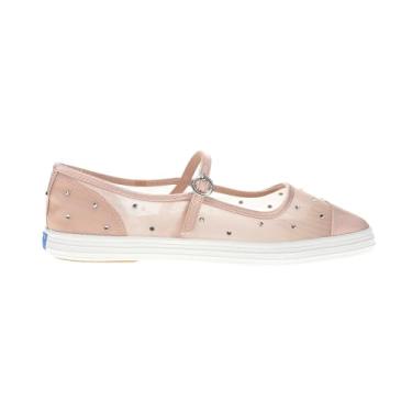 Imagem de Keds Tênis feminino Mary Jane de bico quadrado, Malha transparente peônia, 38