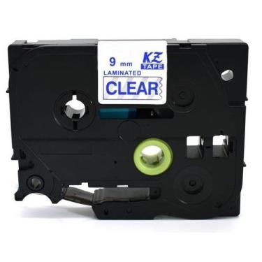 Imagem de Fita Compatível Brother Tz Tze 123 Incolor Letra Azul 9mm - Genérica B