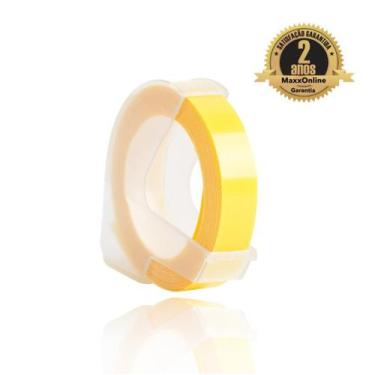Imagem de Fita Vinílica Compatível Dymo Rotulador Manual 3DLY25 Amarelo 9mm - Ge