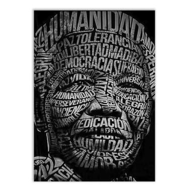 Imagem de Placa Decorativa Nelson Mandela Ilustração Frases Quotes Decoração Poster Quarto Sala