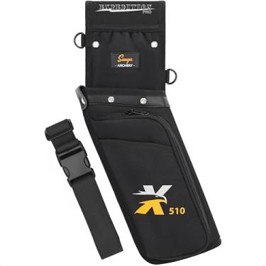 Imagem de SUNYA Aljava de flecha, aljava de quadril para arco composto e arco recurvo. Aljava de arco para flechas. Aljava de tiro com arco de campo - 3 compartimentos para suporte de flecha