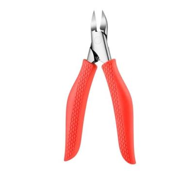 Imagem de Tesoura de unha, alicate de cutícula, manicure, alicate de aço inoxidável, aparador para pedicure, ferramentas, vermelho, BH01