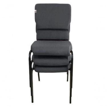 Imagem de 03 Cadeiras Empilhável Para Igrejas Evangélicas Linha Church Marrom - 