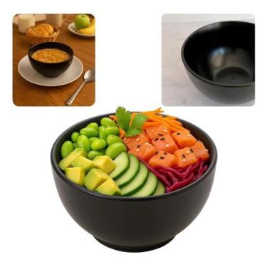 Imagem de Bowl Tigela Preto Fosco Cronus Cerâmica 670 Ml Multiuso Lyor