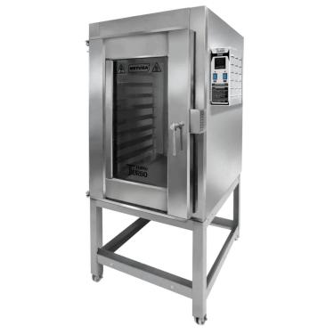Imagem de Forno Turbo Elétrico Metvisa Total Inox 10 Esteiras 300 Litros 18000W Trifásico 380V FTE300T380T60