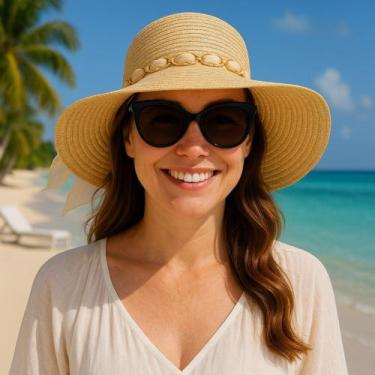 Imagem de Chapéu Floppy Moda Praia Feminino Verão ABA GRANDE 866 - IRON, Bege, Ú