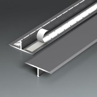 Imagem de Guarnição Da Porta T Moldagem Tira Divisora De Piso 90cm * 2 Pcs Acabamento Laminado Da Borda E Barra De Limiar Tapete Perfeito Para Faixa De Limiar De Azulejo Par, Grey, Width: 25 mm