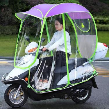 Imagem de Capa De Sol E Chuva Para Scooter Motorizada Totalmente Fechada Para Mobilidade E Sombra De Chuva à Prova D'Água, Capa De Chuva Para Motocicleta, Dossel De Scooter De Mobilidade Un, Purple, C