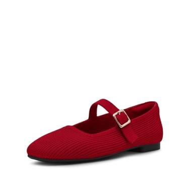 Imagem de Anne Klein Sapatilha feminina Mabel Ballet, Vermelho, 40
