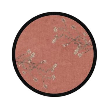 Imagem de Tapete de estudo redondo e espesso, leve, luxuoso, para sala de estar, decoração de quarto, retrô (200x200 cm/C)