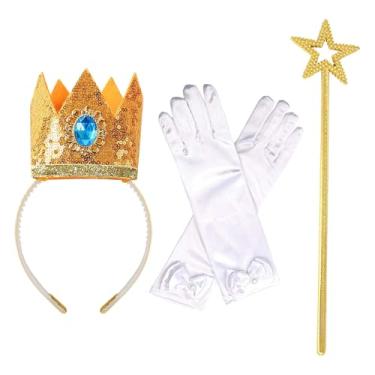 Imagem de Acessórios para Fantasias de Meninas,Fantasia de Tiara com Varinha e - Acessórios Para Role-Play No Palco Em Bailes De Gala, Materiais Para Festas De Cosplay De Halloween Para Performances Escolares E