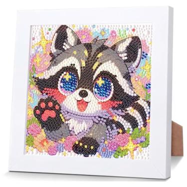Imagem de Diamond Art Kits for Kids, Red Panda Diamond Painting Kits for Kids, Red Panda Gem Art Ages 4-8-12 for Gifts and Decor (8x8 Inch)