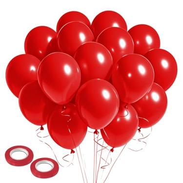 Imagem de Red Balloons 12Inch, 100pcs Matte Latex Baloons, Party Ballons, globos rojos, Red Party Supplies, Birthday Balloon, 4th of July Balloons, Christmas Decorations, Bridal Shower Ideas, Valentines Decor
