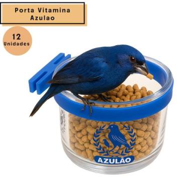 Imagem de Kit 12 Porta Vitamina Farinhada Luxo King 50ml - Azulão Campeao - Humb