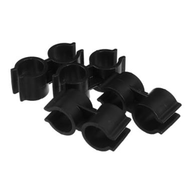 Imagem de Cabilock Conjunto de 4 peças de vassoura e pá de lixo braçadeiras de plástico resistente para prateleiras acessórios de cabide de vassoura de fácil instalação