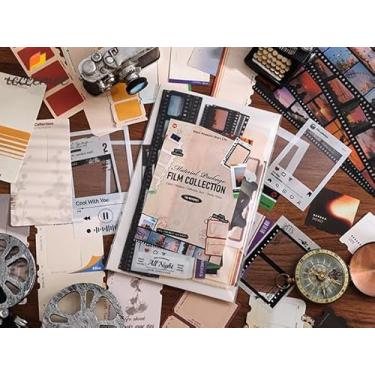 Imagem de icceemee 100 adesivos de filme para kit de álbuns, moldura de tira de filme para suprimentos de álbuns, adesivos de citação para agendamento, agenda de balas decorativas, artesanato DIY