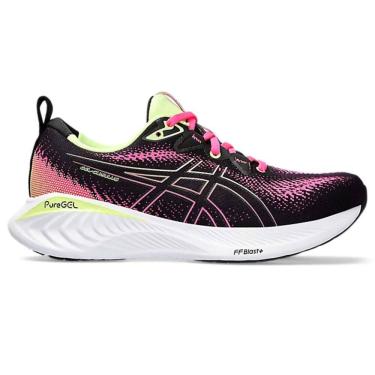Imagem de Tênis Asics Gel-Cumulus 25 Feminino - Preto+Rosa