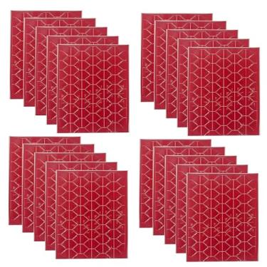 Imagem de pson 20 folhas (2040 peças) adesivos autoadesivos de cantos fotográficos para álbuns, álbuns de fotos, artesanato DIY, diários (vermelho)