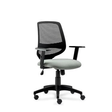 Imagem de Cadeira de Escritório Giratória Bora Roal Preto Encosto Tela Assento Verde Oliva