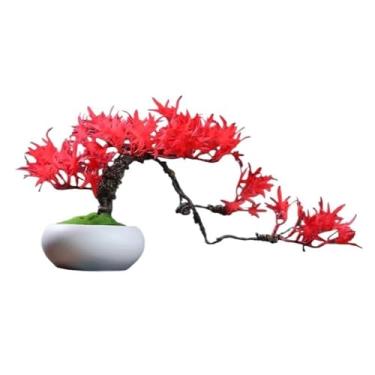 Imagem de Plantas artificiais simulação de vegetação bonsai pinheiro vasos decorações de plantas pequenos ornamentos sala de estar entrada decoração de mesa vaso falso