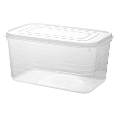 Imagem de Organizador de geladeira empilhável com tampas de contêineres de armazenamento de alimentos de plástico transparente para frutas vegetais despensa de cozinha organização de