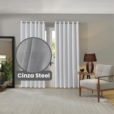 Imagem de Cortina Duplex Monte Carlo 4,2 X 2,5 - Bella Janela Cinza