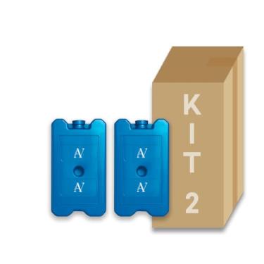 Imagem de Placa Gelo Reutilizável Gel 400ml Com 4 Unidades - 16x10x3cm