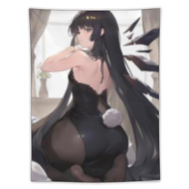 Imagem de LIEGBMEU Tapeçaria de biquíni sexy anime menina 152.4 cm x 203.2 cm interior exterior parede colcha arte decoração de tapeçaria caprichosa, AF220