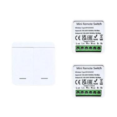 Imagem de Interruptor Inteligente RF De 2 Vias 433MHz Controle Remoto Sem Fio 16