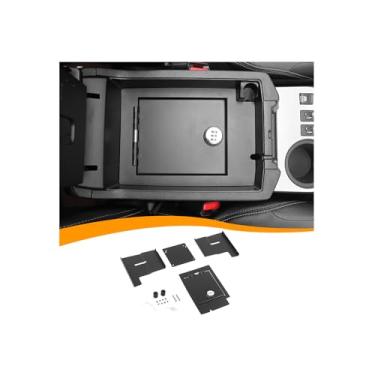 Imagem de Hoolcar Console central apoio de braço com bloqueio cofre organizador de apoio de braço cofre de arma com senha compatível com Toyota 4Runner 2010-2024, acessórios interiores