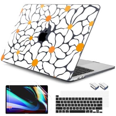 Imagem de DONGKE Capa para MacBook Pro de 13 polegadas, versão 2023-2016, A2338, M2, M1, A2251, A2289, A2159, A1989, A1706, Touch Bar e Touch ID, capa rígida com adaptador USB C para USB e capa de teclado