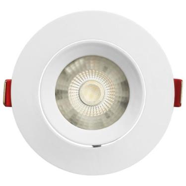 Imagem de Spot Embutir Led Bivolt Redondo 3000K Branco Quente 9cm 5W - FSE