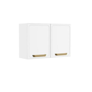 Imagem de Armário Aéreo Alto de Aço 2 Portas Branco Bella Bertolini