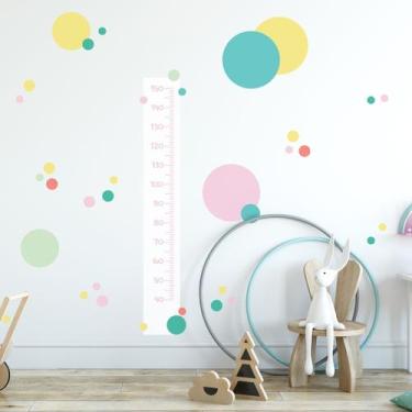 Imagem de Adesivo de Parede Régua Crescimento Bolinhas tons Pastéis - Quartinhos