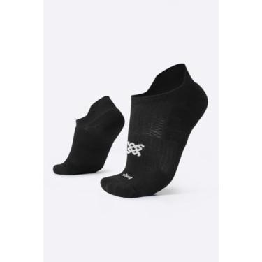 Imagem de Meia para Corrida HUPI Running Pro Invisível 1 Par, Cor: Preto, Tamanho: Plus 42-46