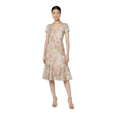 Imagem de Adrianna Papell Saia trompete feminina Matelasse Midi, Rosa Multi, 38