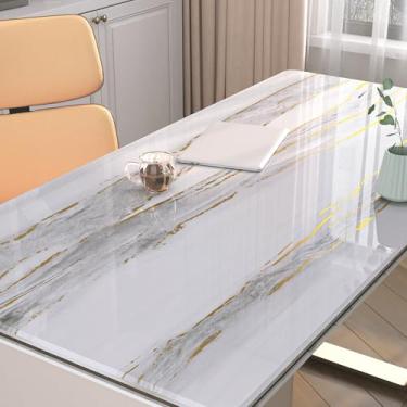 Imagem de LaCheery Papel de parede de mármore de 398.8 cm x 61.0 cm para bancada de cozinha, papel de contato à prova d'água para bancadas, papel de parede de mármore branco removível