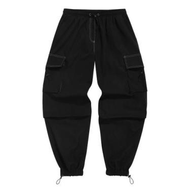 Imagem de Calças cargo ZAFUL Flat Pocket Parachute para homens e mulheres