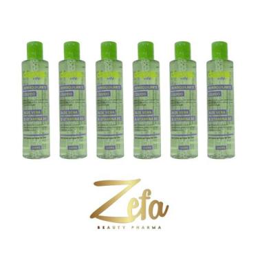 Imagem de Kit 06 Demaquilante Líquido Aloe Vera E B5 200ml - Dapop