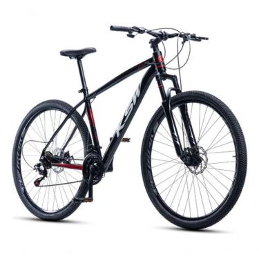 Imagem de Bicicleta Aro 29 Ksw 24 Vel Shimano Alumínio Freio Disco Xlt100 Mtb Preto/vermelho/branco 19