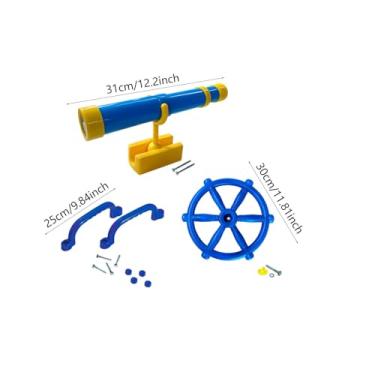 Imagem de YIJU Acessórios para playground infantil Conjunto de acessórios Brinquedos de faz de conta para crianças Jogos ao ar livre Brinquedo com volante Conjunto, Céu Azul