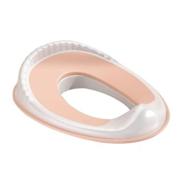 Imagem de Dynwave Assento para treinamento de penico para bebês Assento para vaso sanitário infantil com gancho de armazenamento Protetor contra respingos para banheiro, Rosa
