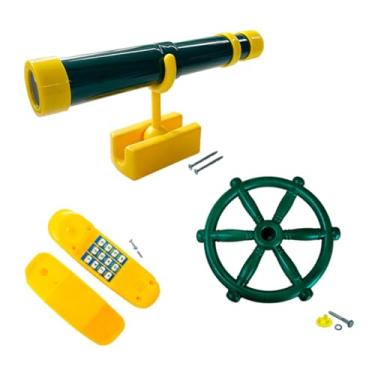 Imagem de YIJU Conjunto de acessórios para playground infantil Conjunto de brinquedos para áreas externas Jogos para áreas externas Brinquedo leve Fácil de instalar, Verde