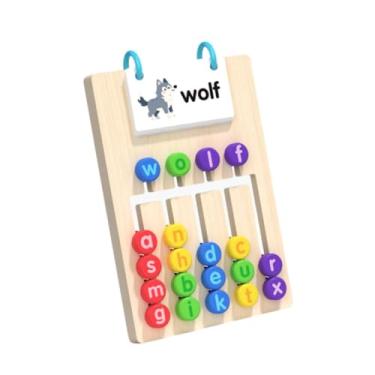 Imagem de Esquirla Jogo de Soletração de Palavras à, Quebra-cabeça de Madeira Deslizante para Crianças de 3 a 4 Anos