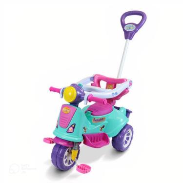 Imagem de Triciclo Infantil Maral Avespa 2 em 1 Passeio e Pedal - Rosa, Rosa