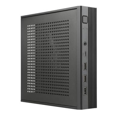 Imagem de Mini ITX Case SFF Small Form Factor Mini Torre HTPC Capas de computador Painel ventilado 0,7 mm SPCC suporta placa-mãe Mini-ITX com 3 x USB 2.0 Tipo-C áudio pode ser pendurado atrás da tela para