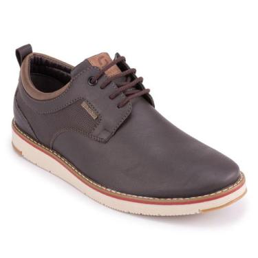 Imagem de Sapato Masculino Casual Oxford PedShoes em Couro, Marrom, 41